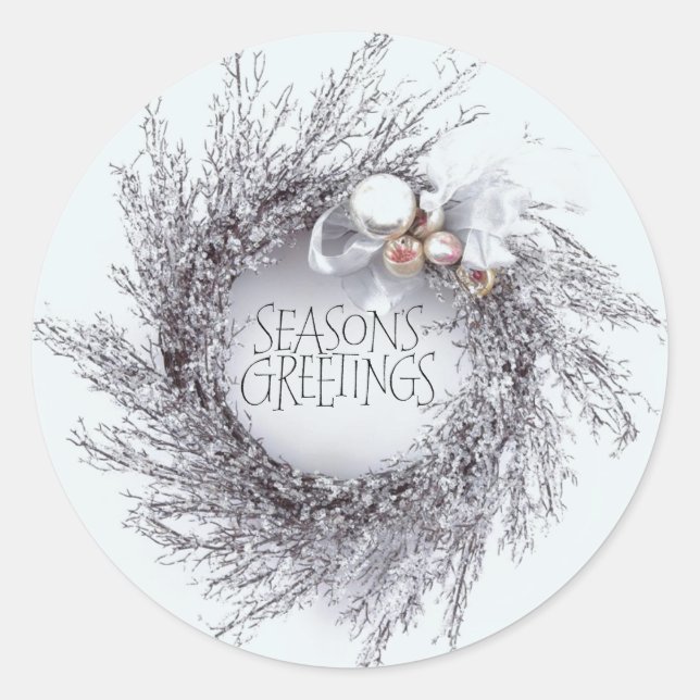 Rond Sticker de couronne de vacances chatoyant (Devant)
