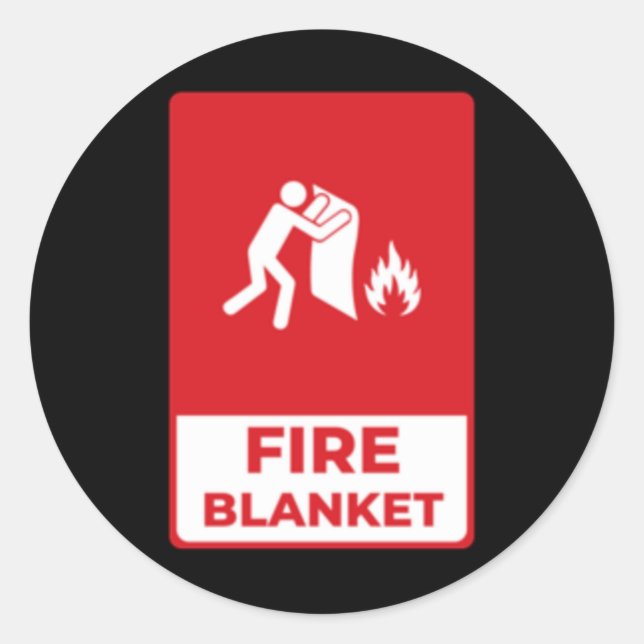 Rond Sticker de couverture d'incendie (Devant)