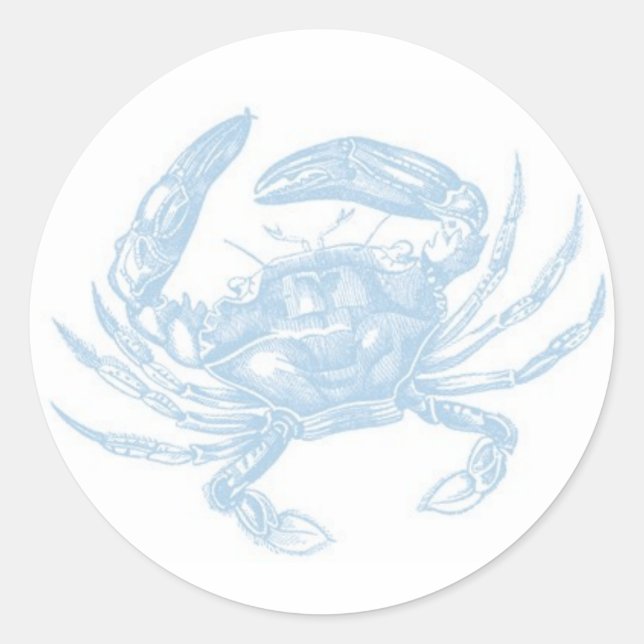Rond Sticker de crabe bleu (Devant)