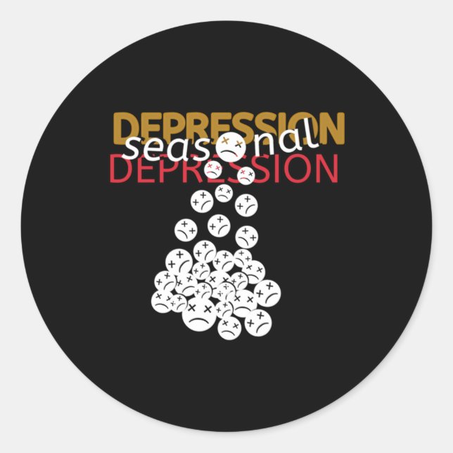 Rond Sticker de dépression saisonnière (Devant)
