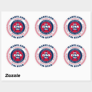 Rond Sticker de design Patriotic Maryland Circle