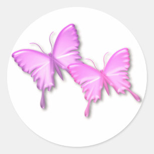 Rond Sticker de design pour papillons roses