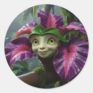 Rond Sticker de design tropical