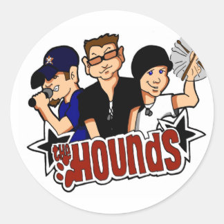 Rond Sticker de dessin de Hounds