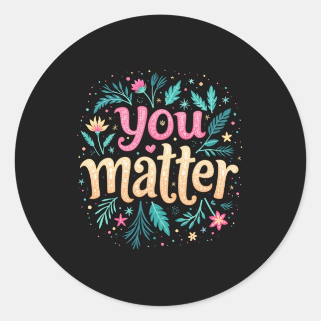Rond Sticker de devis inspirant1 (Devant)