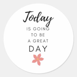 Rond Sticker de devis motivationnel positif