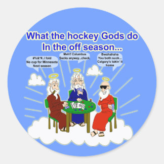 Rond Sticker de dieux de hockey