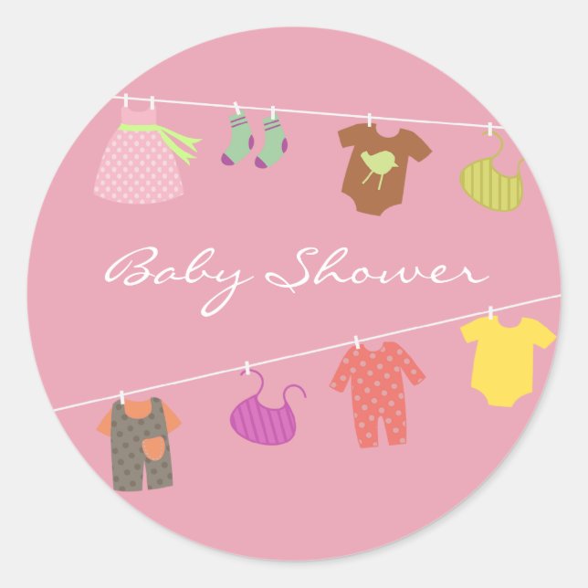 Rond Sticker de douche pour fille bébé (Devant)
