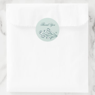 Rond Sticker de fermeture du Mariage de fleurs vintages