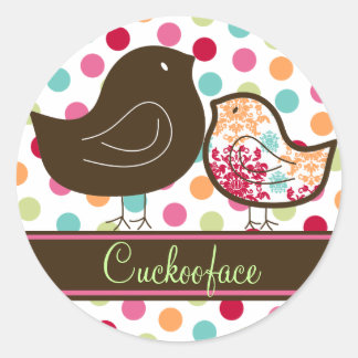 Rond Sticker de fête pour bonbons sucrés moelleux