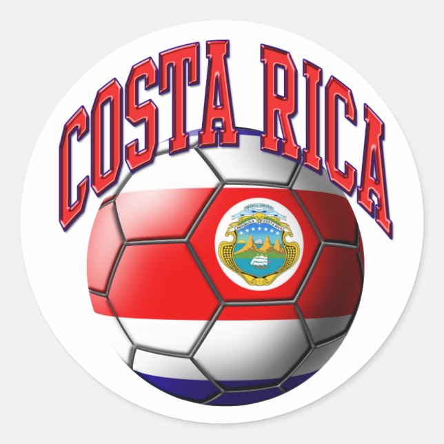Rond Sticker de football du Costa Rica (Devant)