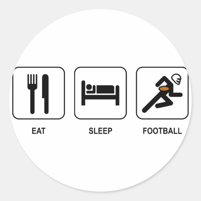 Rond Sticker de football du sommeil (Devant)