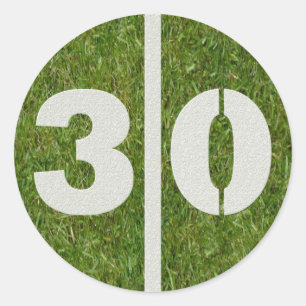 Rond Sticker de football du triage du 30e anniversaire
