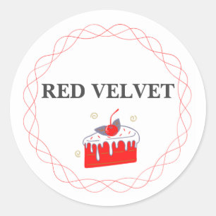 ROND STICKER DE GÂTEAU ROUGE VELVET