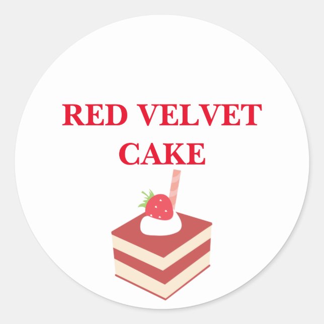 ROND STICKER DE GÂTEAU ROUGE VELVET (Devant)