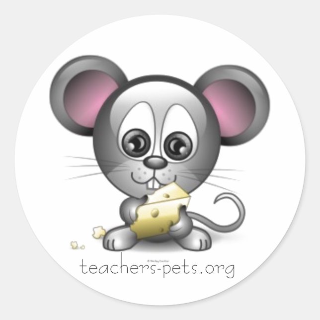 Rond Sticker de grande souris (Devant)