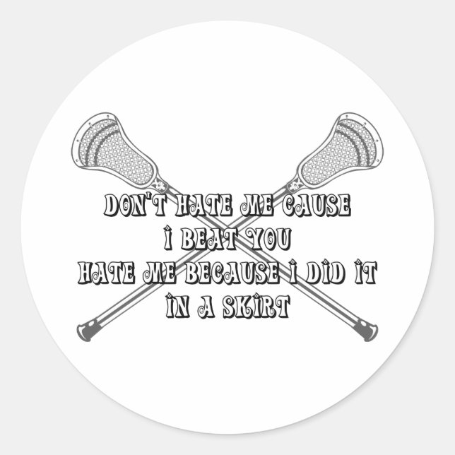 Rond Sticker de haine pour les filles de crosse (Devant)