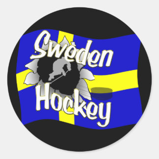 Rond Sticker de hockey Suède