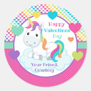 Rond Sticker de jour pour les valentines de la classe U