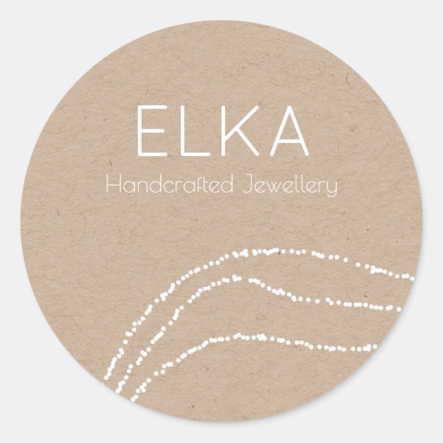 Rond Sticker de Kraft Look Designer (Devant)