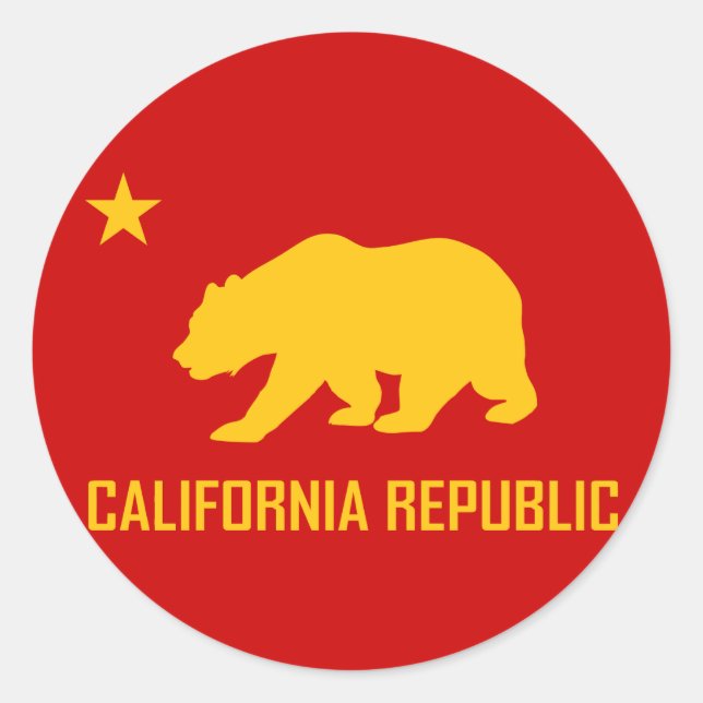 Rond Sticker de la Californie (Devant)
