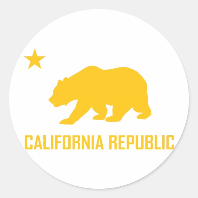 Rond Sticker de la Californie (Devant)