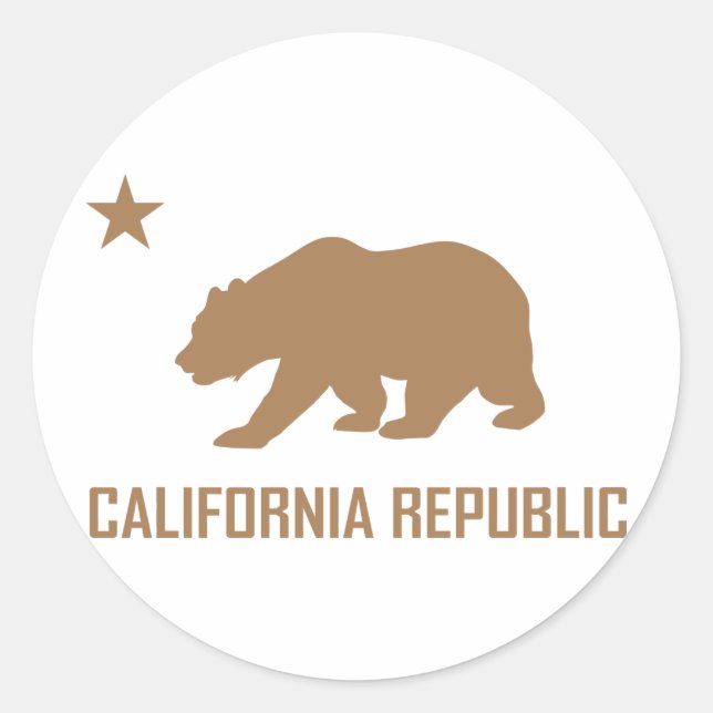 Rond Sticker de la Californie (Devant)