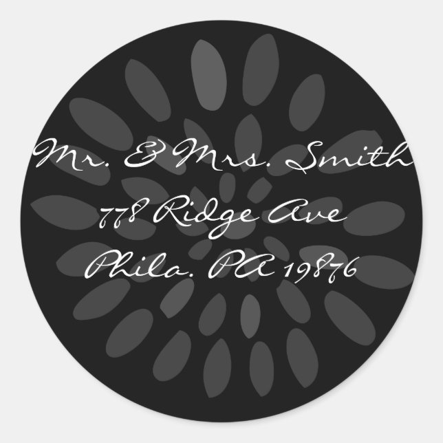 Rond Sticker de la carte de réponse Mariage Peacock Ins (Devant)