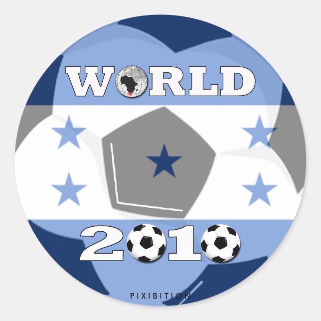 Rond Sticker de la coupe du monde du Honduras (Devant)
