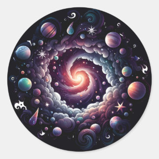 Rond Sticker de la couronne de nébuleuse