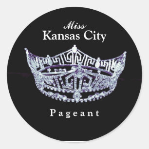 Rond Sticker de la couronne style Miss America