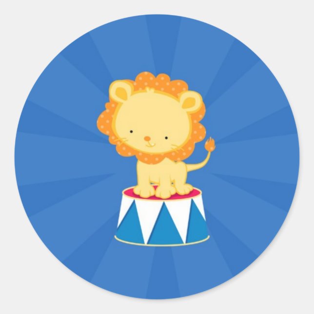 Rond Sticker de la fête du Carnaval de cirque (Devant)