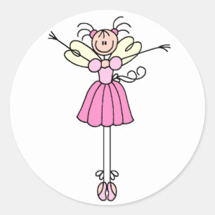 Rond Sticker de la Figure Ballerina jolie