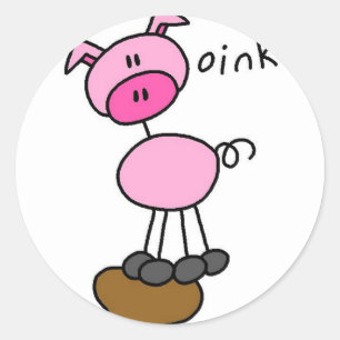 Rond Sticker de la figure de bâton