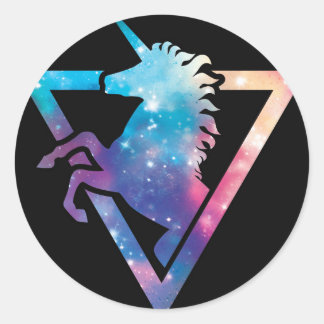 Rond Sticker de la Galaxie Unicorne