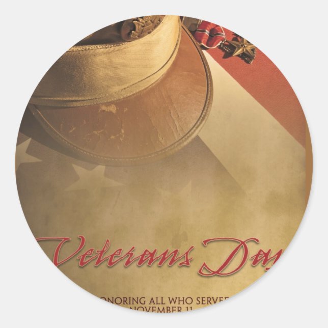 ROND STICKER DE LA JOURNÉE DES ANCIENS COMBATTANTS (Devant)