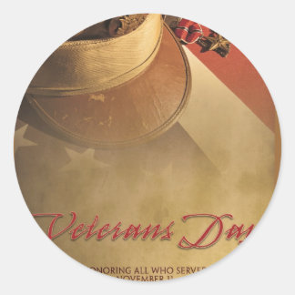 ROND STICKER DE LA JOURNÉE DES ANCIENS COMBATTANTS