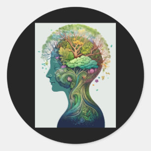 Rond Sticker de la Journée mondiale de la santé mentale