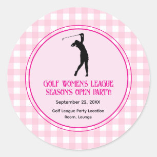 Rond Sticker de la Ligue de Golf Dames