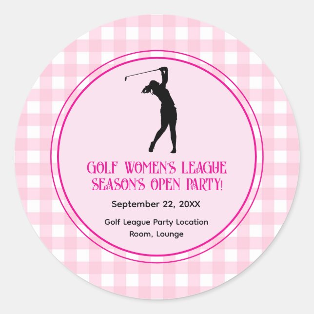 Rond Sticker de la Ligue de Golf Dames (Devant)