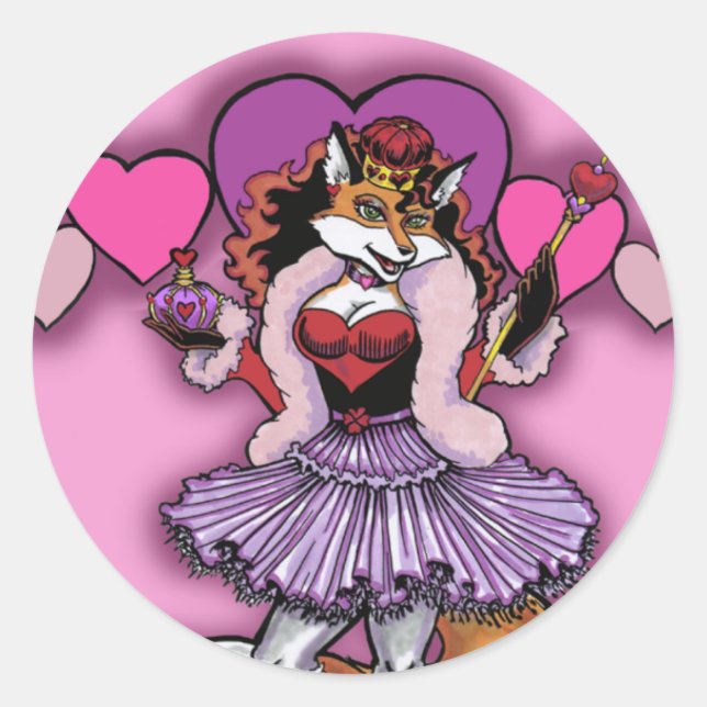Rond Sticker de la Reine des Coeurs (Devant)
