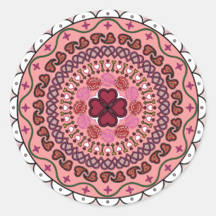 Rond Sticker de la Saint Valentin Lacy