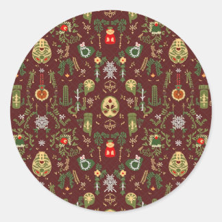 Rond Sticker de la vibe de Noël