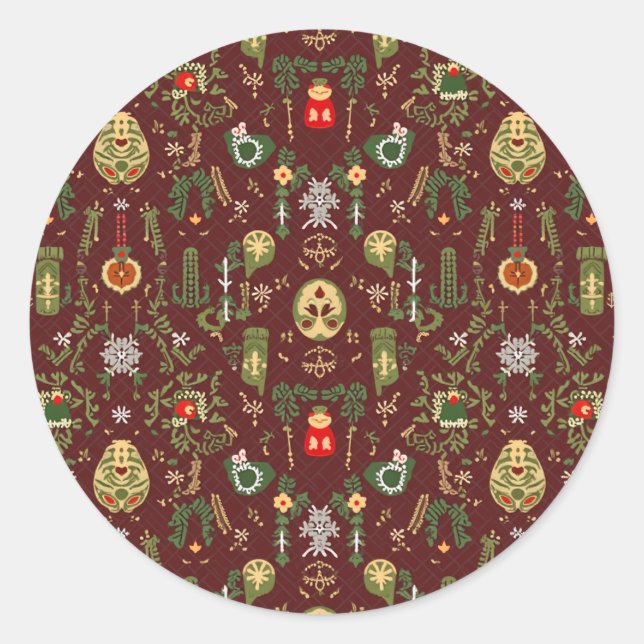 Rond Sticker de la vibe de Noël (Devant)