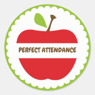 Rond Sticker de l'école de présence parfaite