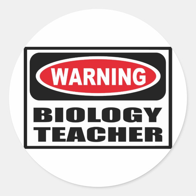 Rond Sticker de l'enseignant en BIOLOGIE (Devant)