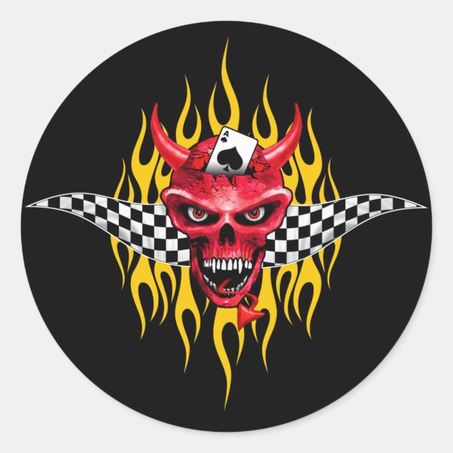 Rond Sticker de l'équipe de course de poker (Devant)