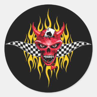 Rond Sticker de l'équipe de course de poker