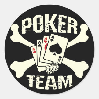 Rond Sticker de l'équipe de poker
