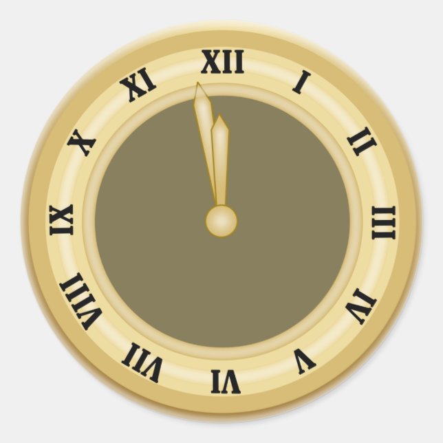 Rond Sticker de l'horloge de jour (Devant)